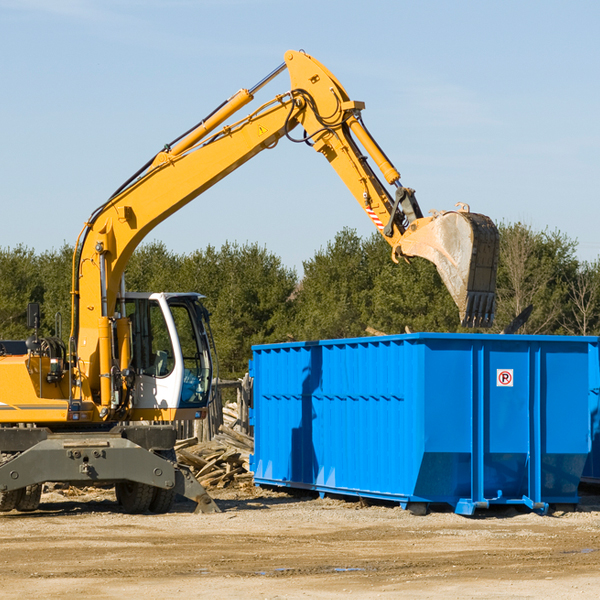 are there any restrictions on where a residential dumpster can be placed in Zephyrhills Florida